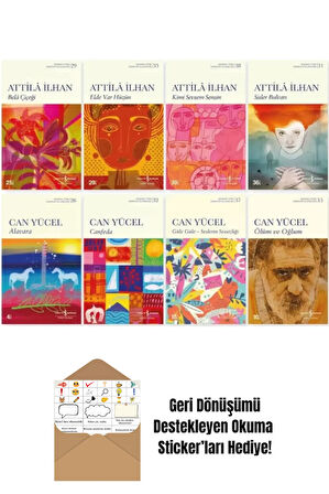 Attila ilhan + Can Yücel - 8 Kitap Set + Okuma Sticker'ları