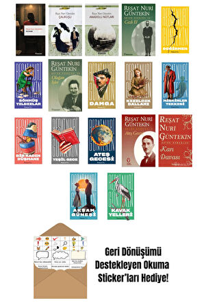 Reşat Nuri Güntekin 17 Kitap Seti + Okuma Sticker'ları