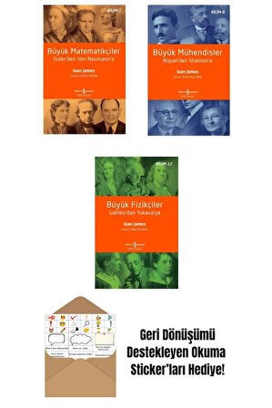 Büyük Matematikçiler 3 Kitap Set + Okuma Sticker'ları