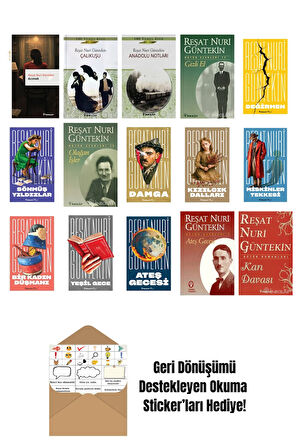 Reşat Nuri Güntekin 15 Kitap Seti + Okuma Sticker'ları