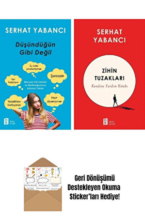 Zihin Tuzakları - Kendine Yardım Kitabı + Düşündüğün Gibi Değil + Okuma Sticker'ları