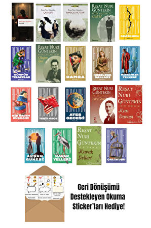Reşat Nuri Güntekin 19 Kitap Seti + Okuma Sticker'ları
