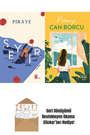 Piraye / Seyir ve Can Borcu 2 Kitap Set + Okuma Sticker'ları