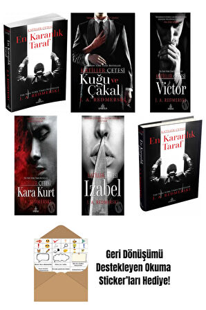 J. A. Redmerski 6 Kitap Seti + Okuma Sticker'ları