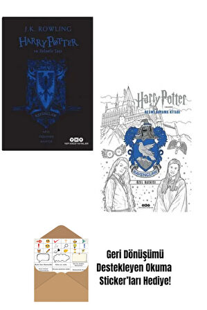 Harry Potter Felsefe Taşı 20. Yıl Özel Baskısı + Boyama Kitabı Ravenclaw + Okuma Sticker'ları