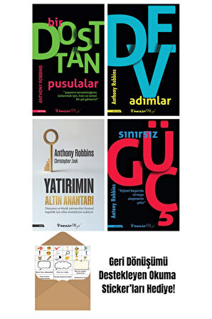 Anthony Robbins 4 Kitap Seti + Okuma Sticker'ları