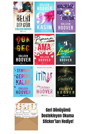 Colleen Hoover 9 Kitap Seti + Okuma Sticker'ları