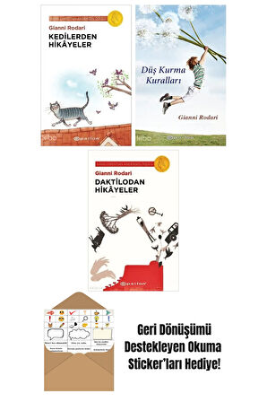 Gianni Rodari 3 Kitap Seti + Okuma Sticker'ları