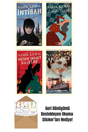 Namık Kemal 4 Kitap Set + Okuma Sticker'ları