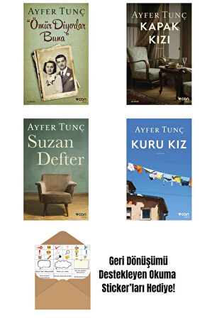Ayfer Tunç  4 Kitap Set + Okuma Sticker'ları