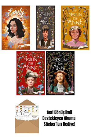 L. M. Montgomery 5 Kitap Seti + Okuma Sticker'ları