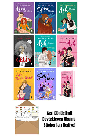 Ali Hazelwood 9 Kitap Seti + Okuma Sticker'ları