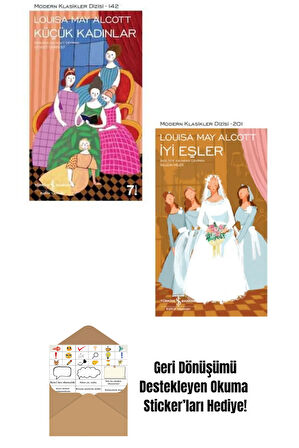 Louisa May Alcott 2 Kitap Set + Okuma Sticker'ları