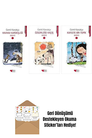 Bopato Serisi 3 Kitap Set - Cemil Kavukçu + Okuma Sticker'ları