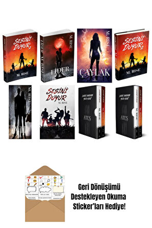 M. Rise 8 Kitap Seti + Okuma Sticker'ları