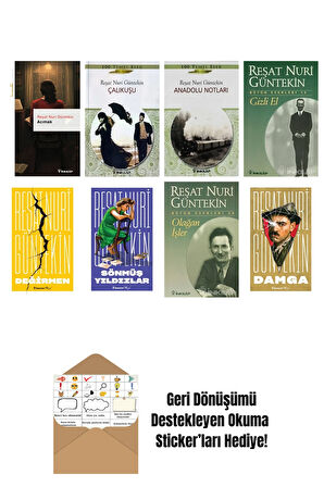 Reşat Nuri Güntekin 8 Kitap Seti + Okuma Sticker'ları