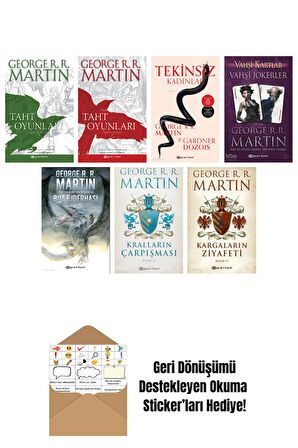 George R. R. Martin 7 Kitap Seti + Okuma Sticker'ları