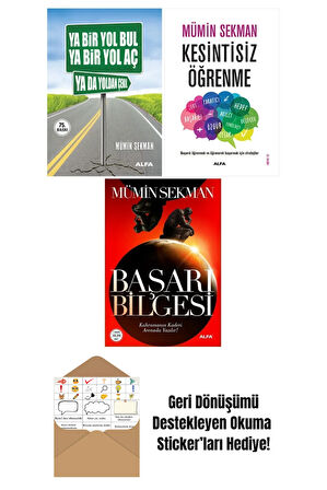 Mümin Sekman 3 Kitap Set / Ya Bir Yol Bul Ya Bir Yol Aç + Okuma Sticker'ları