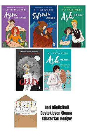 Ali Hazelwood 5 Kitap Seti + Okuma Sticker'ları