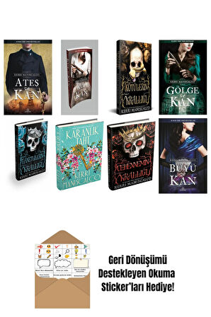 Kerri Maniscalco 8 Kitap Seti + Okuma Sticker'ları