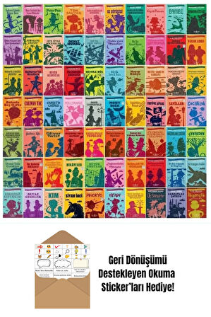 İlköğretim Öğrencilerine Özel 70 Kitaplık Dünya Klasikleri Seti + Okuma Sticker'ları
