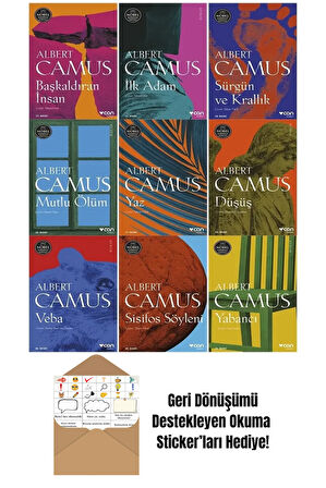 Albert Camus 9 Kitap Set + Okuma Sticker'ları