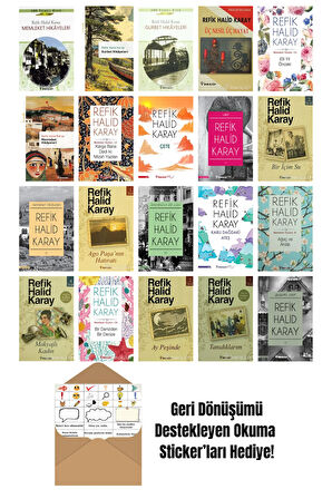 Refik Halid Karay 20 Kitap Seti + Okuma Sticker'ları