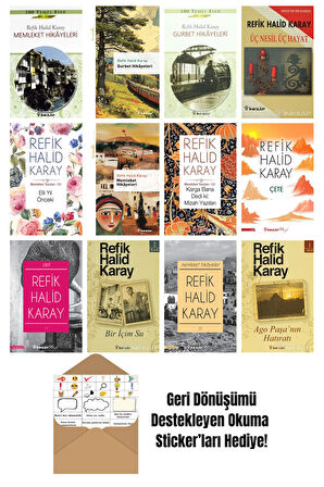 Refik Halid Karay 12 Kitap Seti + Okuma Sticker'ları