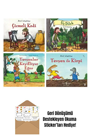 Axel Scheffler 4 Kitap Set + Okuma Sticker'ları
