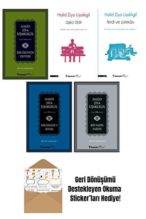 Halid Ziya Uşaklıgil 5 Kitap Seti + Okuma Sticker'ları