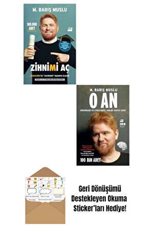Barış Muslu 2 Kitap Set - Zihnimi Aç + O An + Okuma Sticker'ları