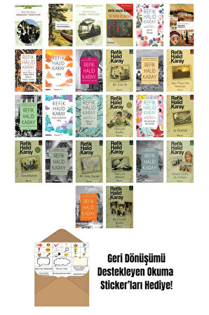 Refik Halid Karay 26 Kitap Seti + Okuma Sticker'ları