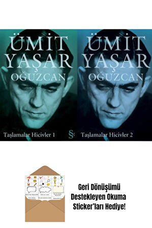 Ümit Yaşar Oğuzcan 2 Kitap Set Taşlamalar Hicivler 1 -2 Şiir Kitapları + Okuma Sticker'ları