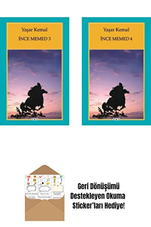 İnce Memed 3 Ve 4 ( 2 Kitap Set ) + Okuma Sticker'ları