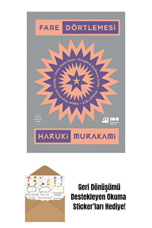 Fare Dörtlemesi Gri Kapak + Okuma Sticker'ları