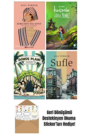 Aslı Perker 4 Kitap Seti + Okuma Sticker'ları