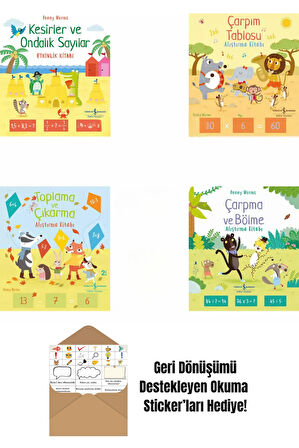 Kesirler ve Ondalık Sayılar - Toplama ve Çıkarma + Okuma Sticker'ları