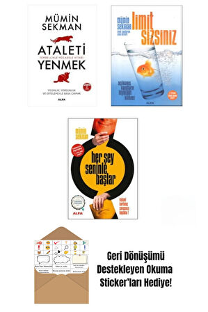 Mümin Sekman 3 Kitap Kişisel Gelişim Seti + Okuma Sticker'ları
