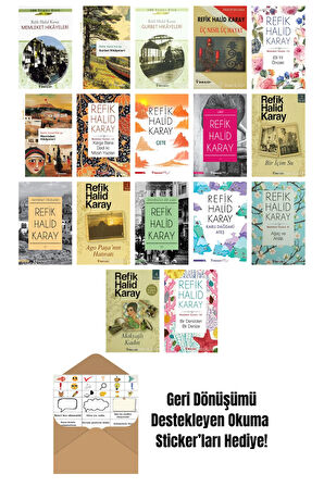 Refik Halid Karay 17 Kitap Seti + Okuma Sticker'ları