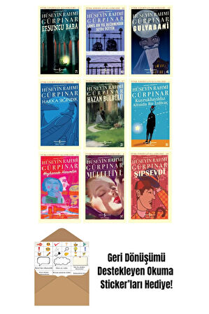 Hüseyin Rahmi Gürpınar 9 Kitap Set + Okuma Sticker'ları