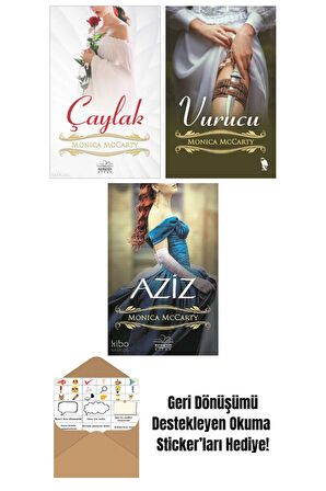 Monica McCarty 3 Kitap Seti + Okuma Sticker'ları