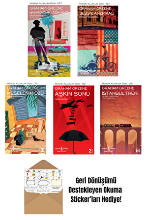 Graham Greene 5 Kitap Set + Okuma Sticker'ları