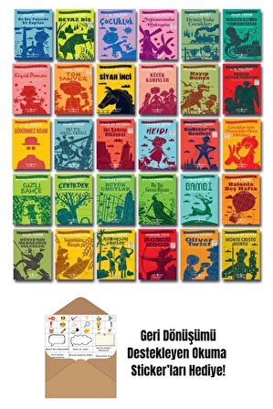 Dünya Çocuk Klasikleri 30 Kitap Set + Okuma Sticker'ları