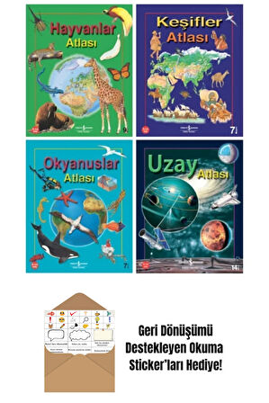 Uzay Atlası 4 Kitap Set + Okuma Sticker'ları