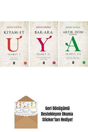 Deniz Erten Uyanış İşaret Serisi İlk 3 Kitap Set + Okuma Sticker'ları