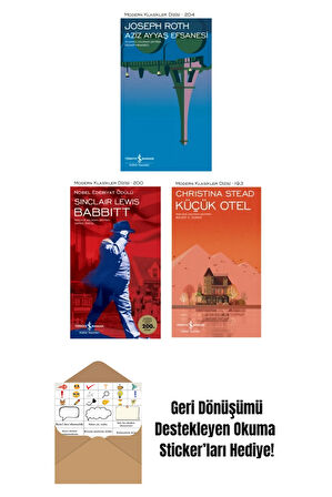 Aziz Ayyaş Efsanesi+Babbitt+Küçük Otel + Okuma Sticker'ları