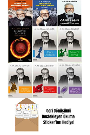 Celal Şengör Bilgiyle Sohbet Tüm Kitapları 9 Kitap Set + Okuma Sticker'ları