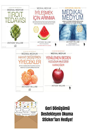 Anthony William 5 Kitap Seti + Okuma Sticker'ları