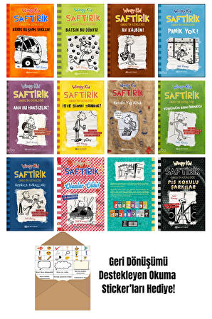 Jeff Kinney 12 Kitap Seti + Okuma Sticker'ları