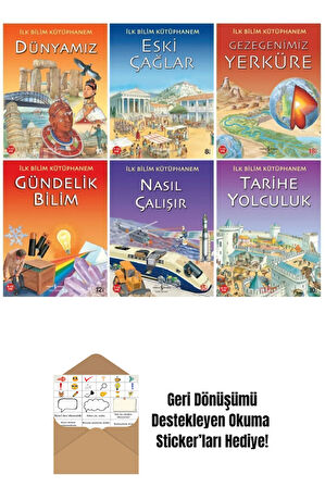 İlk Bilim Kütüphanem 6 Kitap Set + Okuma Sticker'ları
